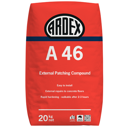Ardex A 46 rapid drying slump-free mortar for external repairs 20kg